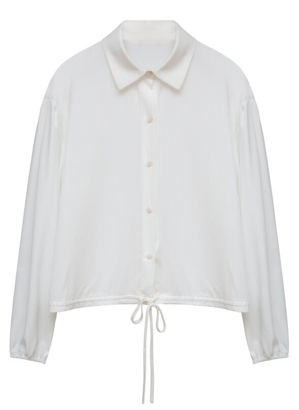 J COLLARED BUTTON DOWN BLOUSE - Top