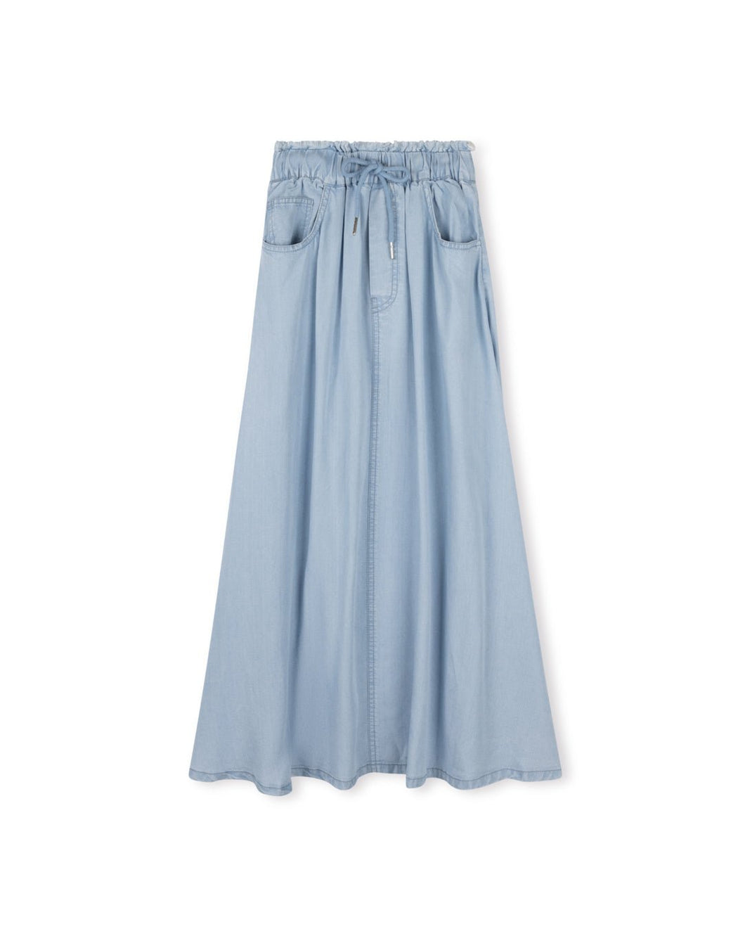 J DENIM DRAW STRING A - LINE MAXI SKIRT - Skirt