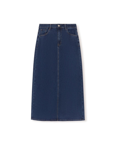 J DENIM MAXI STRAIGHT SKIRT - Skirt