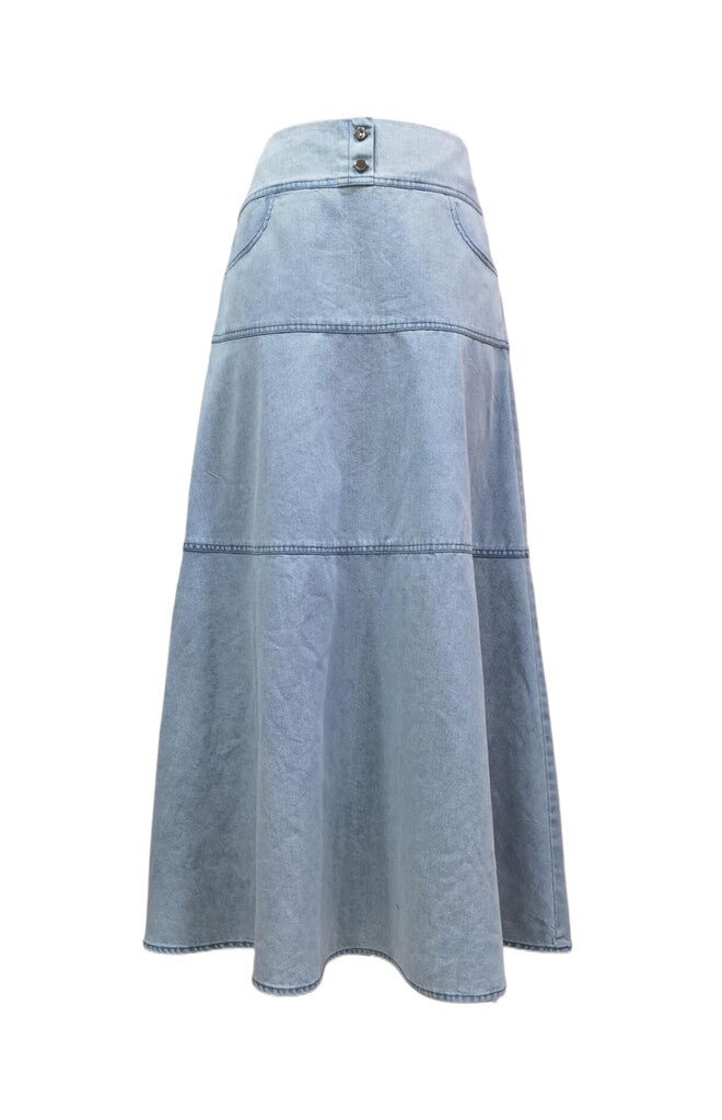 J DENIM SEAMED SKIRT - Skirt