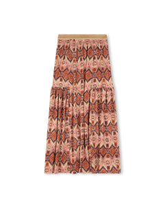 J ELASTIC WAIST PRINTED JERSEY SKIRT - Skirt