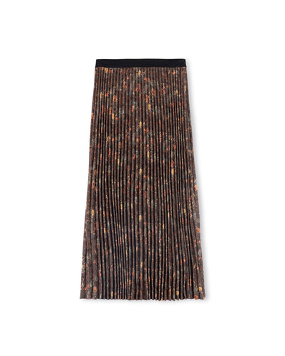 J FLOWER PRINTED MAXI PLEATED SKIRT - SKIRTS