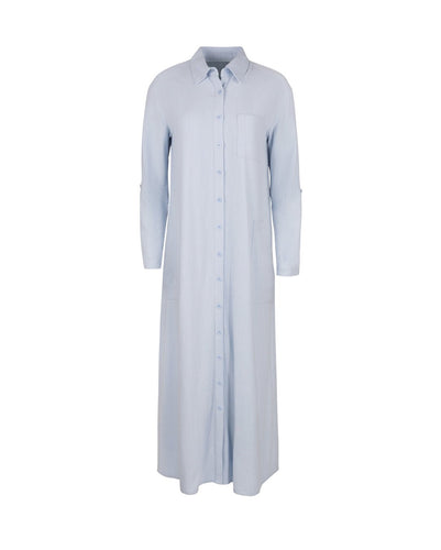 J LINEN MAXI SHIRT DRESS - Dresses