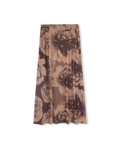 J MESH PRINTED SKIRT - SKIRTS