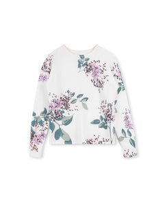 J MOCK NECK FLORAL PRINT SWEATER - TOPS