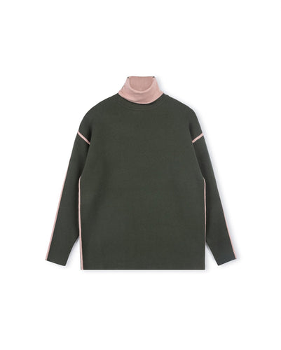 J PIPED KNIT DETAILED TOP - TOPS