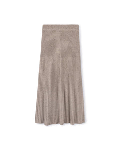 J SPECKLED KNIT PLEATED MAXI SKIRT - SKIRTS