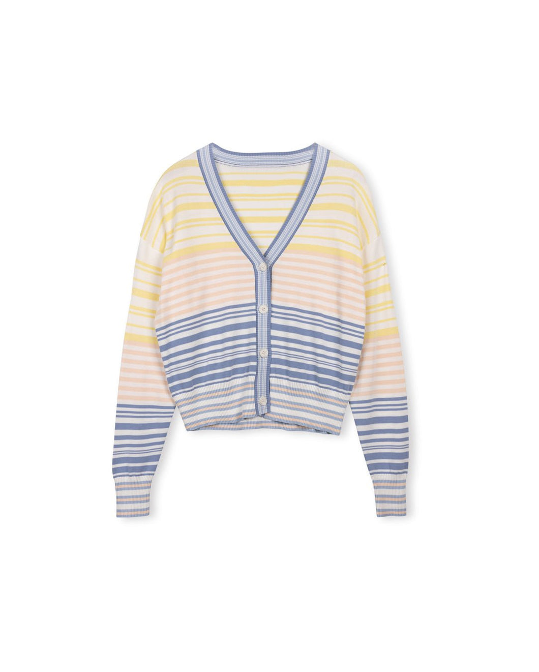 J STRIPE COLORFUL CARDIGAN - Tops