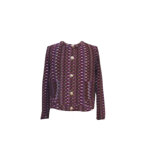 J TEXTURED ZIG ZAG CARDIGAN - TOPS