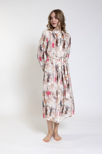 LU BASE PRINT DRESS WITH BUTTONS - Dresses