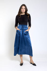 LU DRAWSTRING SKIRT WITH GOLD STOPPER - Skirts