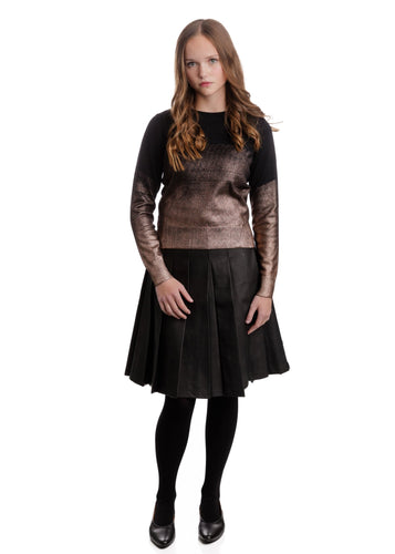 LU KNIT WITH COPPER METALLIC OMBRE - TOPS