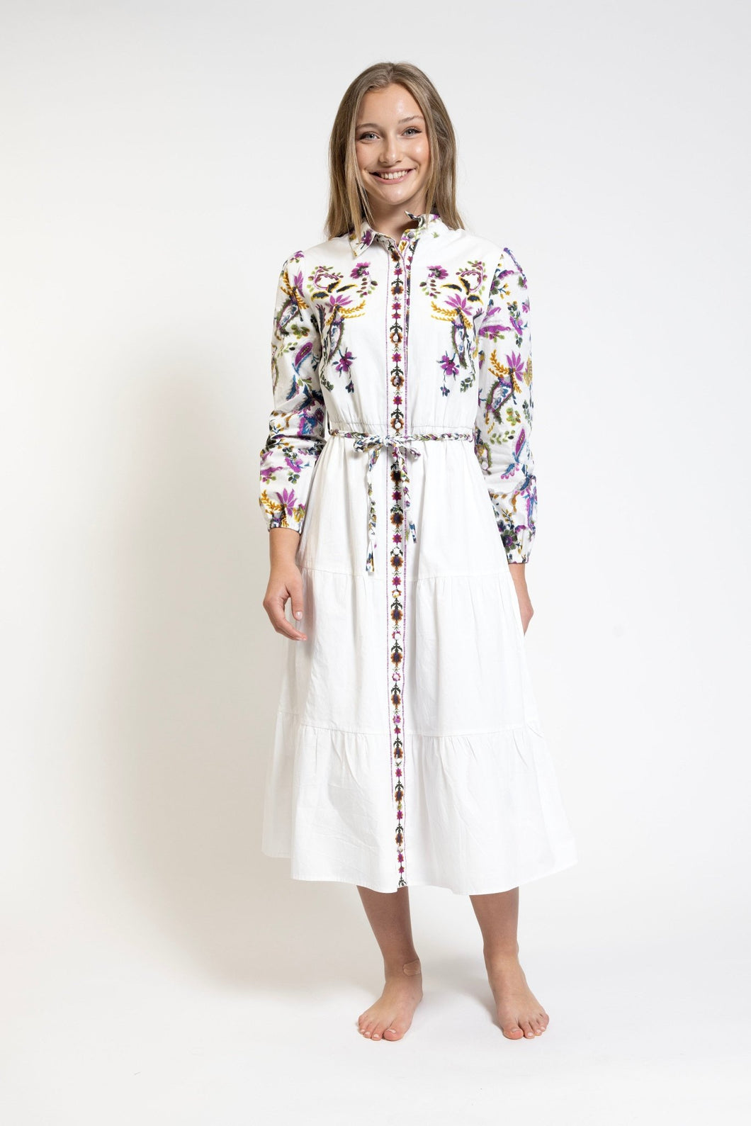 LU PRINTED COTTON SHIRT DRESS - Dresses