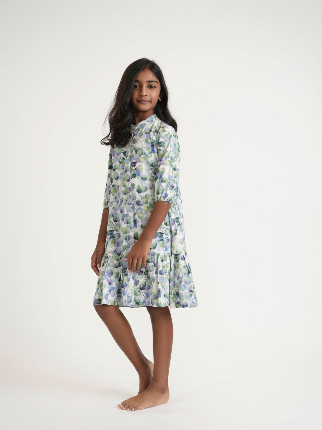 LU PRINTED LEAF DRESS - Dresses