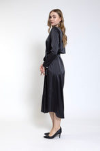 Load image into Gallery viewer, LU SATIN DRESS WITH SIDE BELT - Dresses
