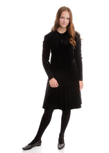 Load image into Gallery viewer, LU VELVET SCRUNCH SLEEVES DRESS - DRESSES
