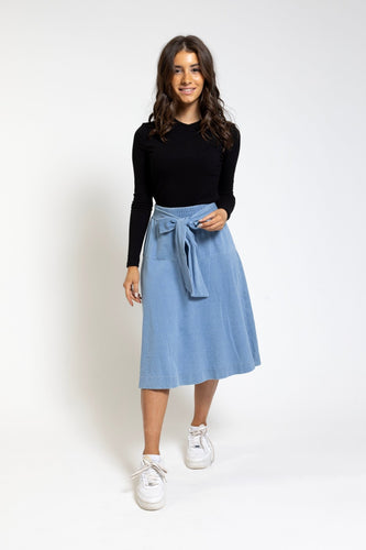 LU WASH TIERED SKIRT - SKIRTS