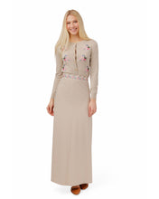 Load image into Gallery viewer, LU MAUVE KNIT PINK EMBROIDERED CARDIGAN
