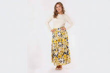 Load image into Gallery viewer, IV MULTI PRINT WIDE WAIST BAND SKIRT WITH PLEATS
