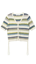 Load image into Gallery viewer, EL SHORT SLEEVE STRIPED CARDI
