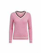 Load image into Gallery viewer, LU PINK CABLE KNIT TOP
