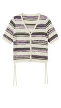 Load image into Gallery viewer, EL SHORT SLEEVE STRIPED CARDI
