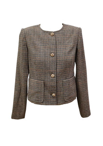 J PLAID WOOL BLAZER