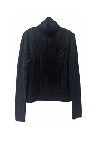 J CREST DETAILED CABLE KNIT SWEATER