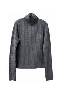 J CREST DETAILED CABLE KNIT SWEATER