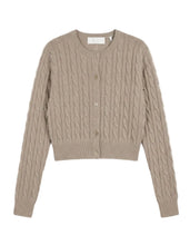 Load image into Gallery viewer, DH WOMEN'S CABLE KNIT CARDI - BLACK
