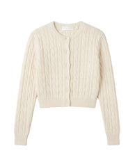 Load image into Gallery viewer, DH WOMEN'S CABLE KNIT CARDI - BLACK
