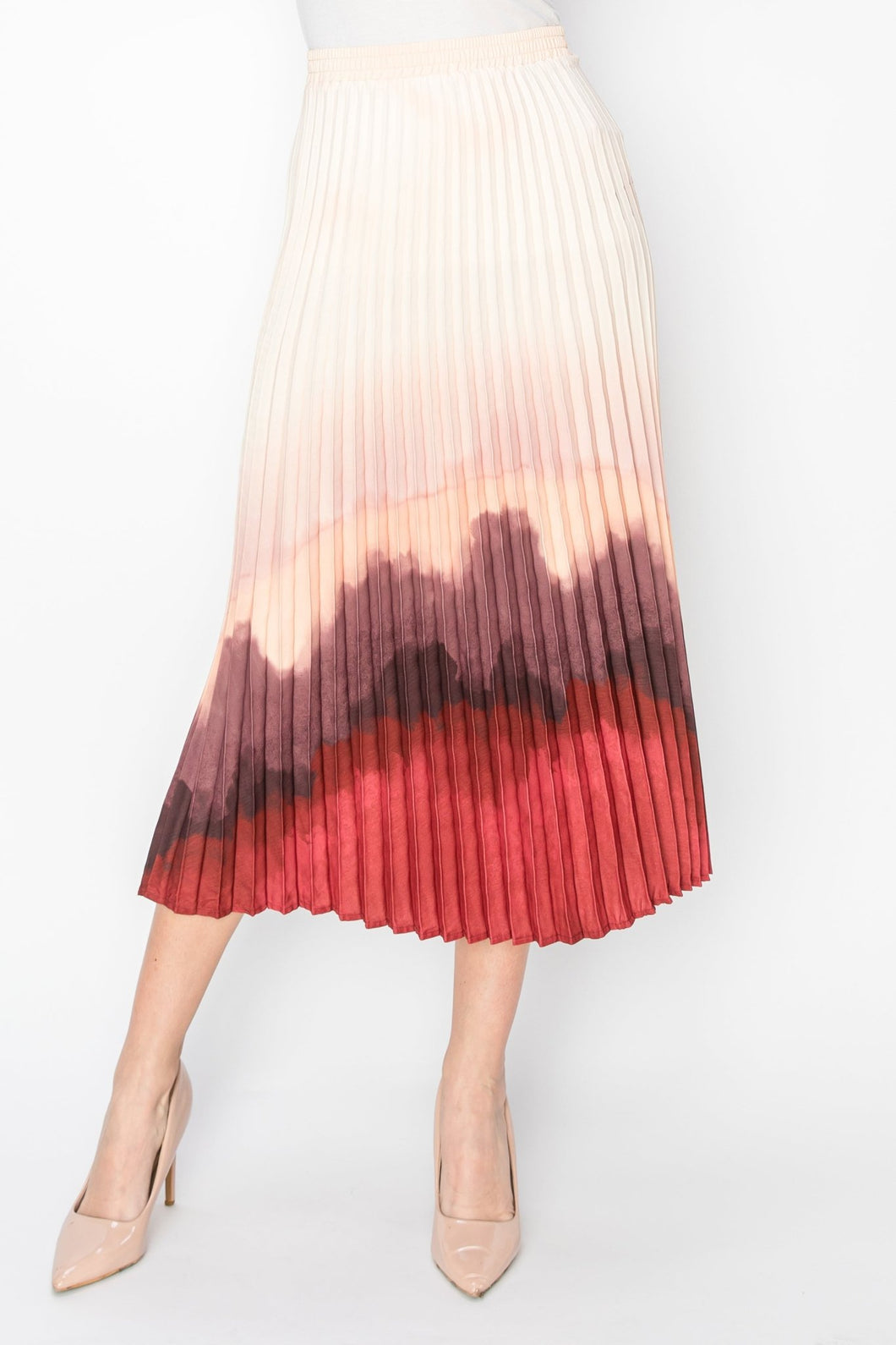 YAL ELASTIC WAIST PRINTED SKIRT - SKIRTS