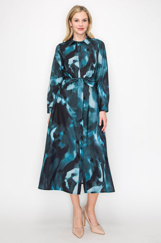 YAL PRINTED BUTTON DOWN DRESS - Dresses