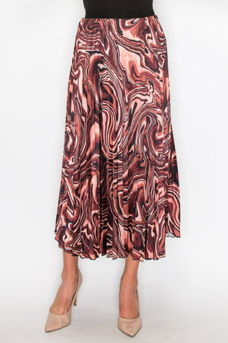 YAL PRINTED PLEATED SKIRT - SKIRTS