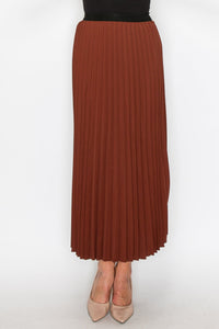 YAL SOLID PLEATED SKIRT - SKIRTS