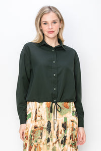 YAL SOLID TIE WAIST BLOUSE - SKIRTS