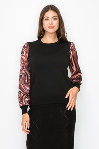 YAL WOVEN MARBLE SLEEVE SWEATER - Dresses