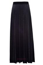 Load image into Gallery viewer, BGDK VELOUR ACORDIAN PLEATED SKIRT MAXI - Skirts
