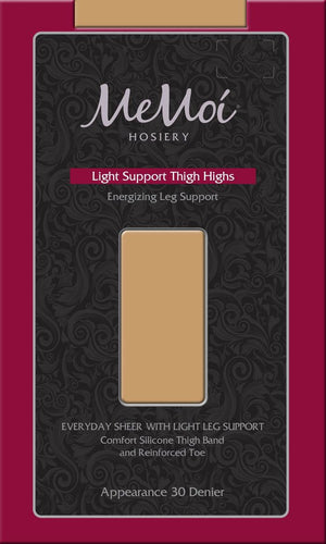 MEMOI LIGHT SUPPORT THIGH HIGHS 30 DEN - HOSIERY