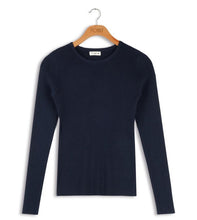 Load image into Gallery viewer, POINT RIB KNIT CREW - Tops
