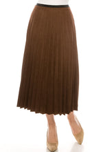 Load image into Gallery viewer, YAL PLEATED SUEDE MIDI SKIRT - Skirts
