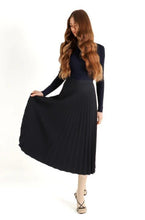 Load image into Gallery viewer, BGDK ACCORDIAN PLEATED SKIRT MIDI - Skirts
