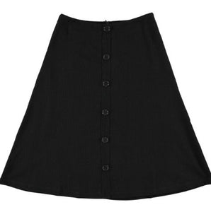 BGDK LADIES RIBBED BUTTON SKIRT 29" - Skirts