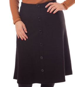 BGDK LADIES RIBBED BUTTON SKIRT 29" - Skirts