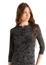 Load image into Gallery viewer, BGDK LADIES RIBBED STONE WASH HENLEY - Tops
