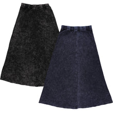 Load image into Gallery viewer, BGDK MAXI RIBBED A STONE WASH SKIRT - Skirts
