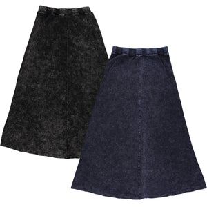 BGDK MAXI RIBBED A STONE WASH SKIRT - Skirts