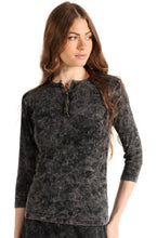 Load image into Gallery viewer, BGDK STONEWASH HENLEY 3/4 SLEEVE - Tops
