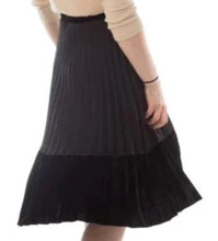 Load image into Gallery viewer, BGDK VELOUR TRIMED ACCORDIAN PLEATED SKIRT MIDI - Skirts
