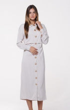 Load image into Gallery viewer, IV DRESSY SHIRT DRESS WITH GOLD BUTTONS - Dresses
